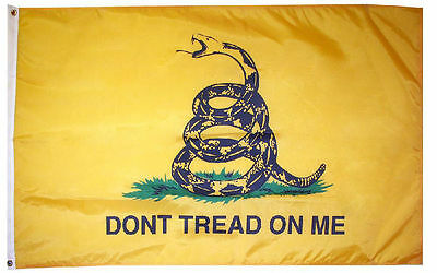 New 3x5ft Yellow Gadsden Gadsen Flag Usa Seller Premium Quality